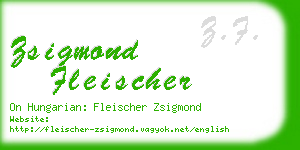 zsigmond fleischer business card